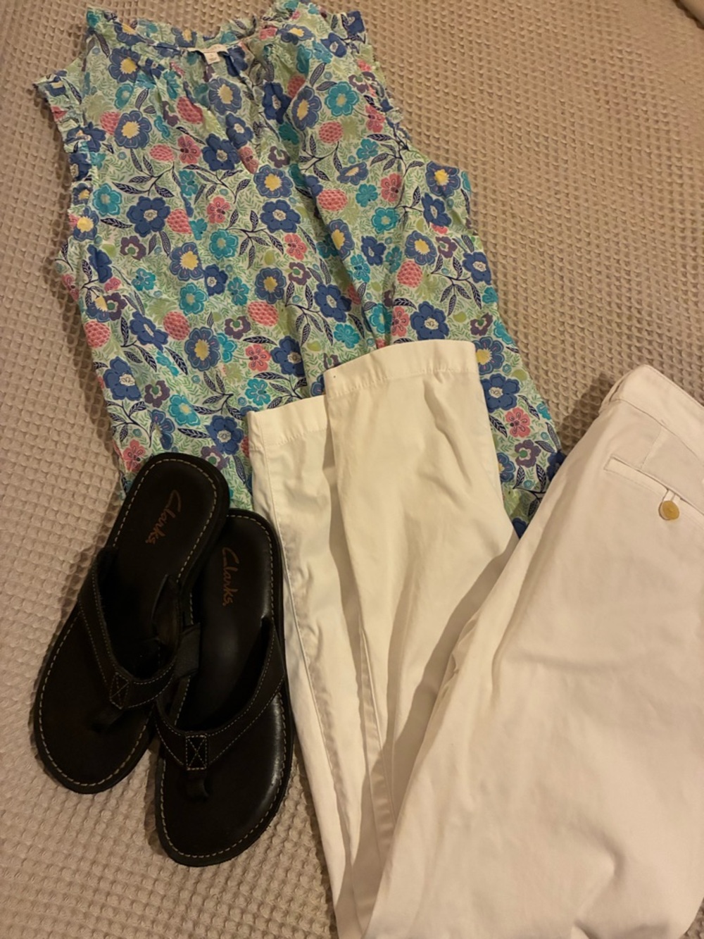 Talbots White Weekend Chino Pants, 2P - Picture 6 of 7